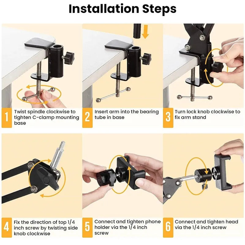 Regavus FrameArm™ — Overhead Phone Filming Mount